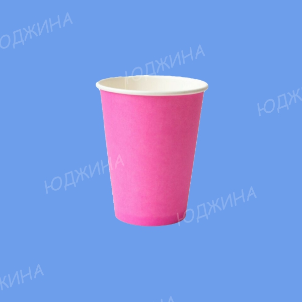 Стакан Бумажный 250мл, d.80мм  однослойный,  РОЗОВЫЙ  (1000/50шт)