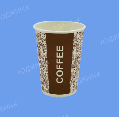 Стакан БУМАЖНЫЙ  350мл Л-Пак "КОФЕ-Cоffee" для горячих напитков d.90мм (1000шт)
