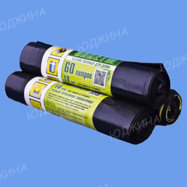 Пакет для мусора 60л  с Завязками Гринкор  (40рх10шт)